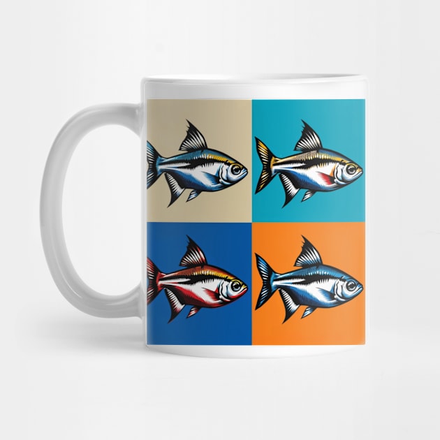 Silvertip Tetra - Cool Tropical Fish by PawPopArt